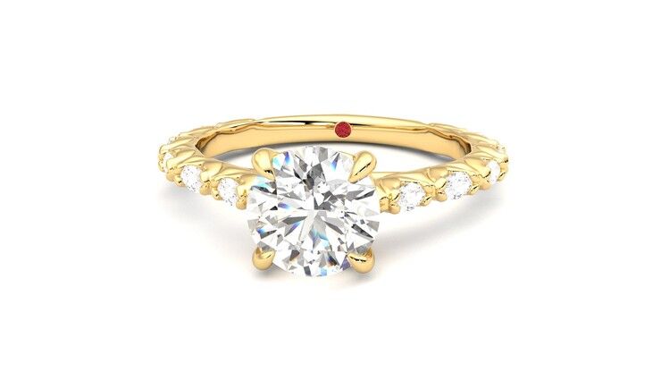 Taylor & Hart Liora Round Engagement Ring 360 degree image 28