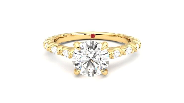 Taylor & Hart Liora Round Engagement Ring 360 degree image 29