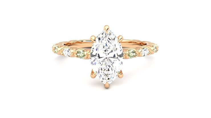 Taylor & Hart Liora Marquise Engagement Ring 360 degree image 1