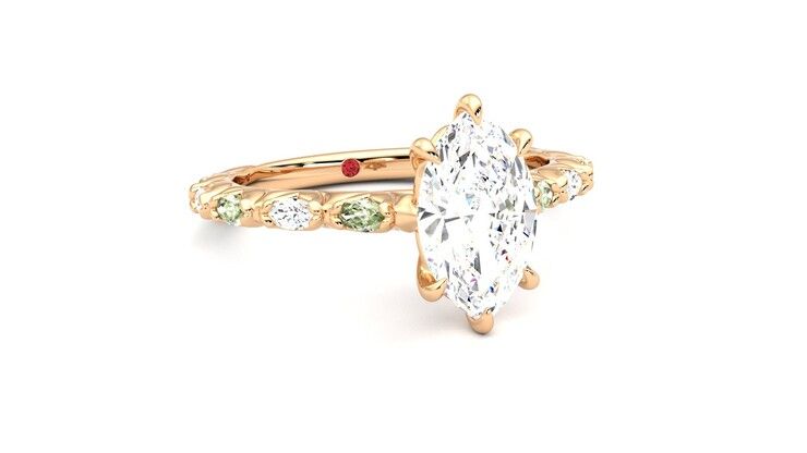 Taylor & Hart Liora Marquise Engagement Ring 360 degree image 4