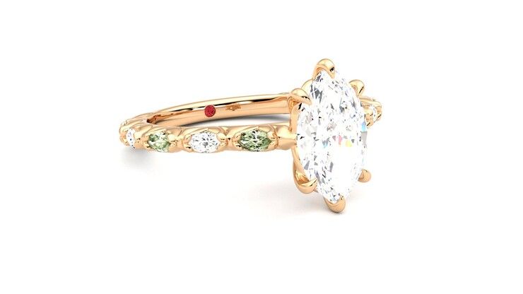 Taylor & Hart Liora Marquise Engagement Ring 360 degree image 5