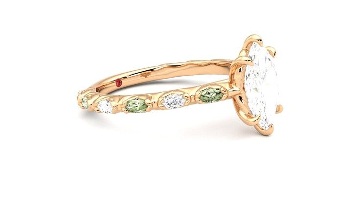 Taylor & Hart Liora Marquise Engagement Ring 360 degree image 7