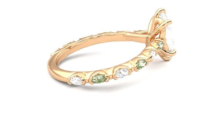 Taylor & Hart Liora Marquise Engagement Ring 360 degree image 11