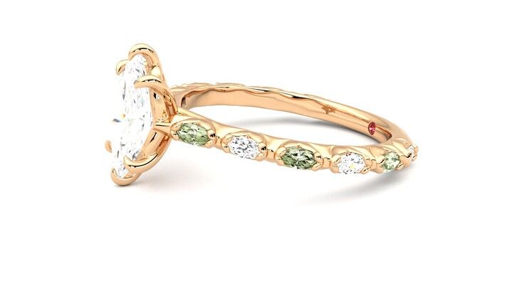 Taylor & Hart Liora Marquise Engagement Ring 360 degree image 22
