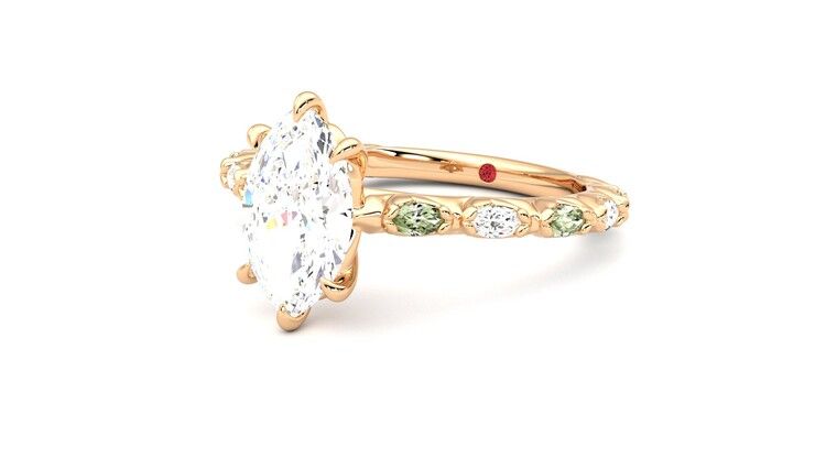 Taylor & Hart Liora Marquise Engagement Ring 360 degree image 25