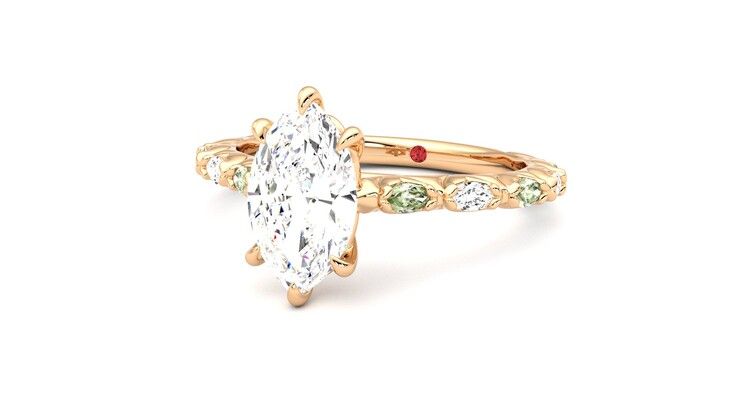 Taylor & Hart Liora Marquise Engagement Ring 360 degree image 26