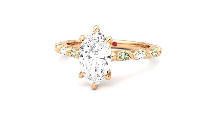 Taylor & Hart Liora Marquise Engagement Ring 360 degree image 27