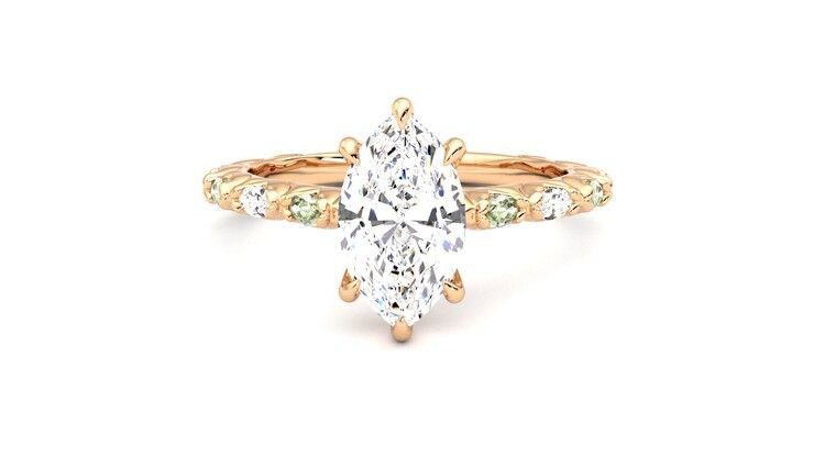 Taylor & Hart Liora Marquise Engagement Ring 360 degree image 29
