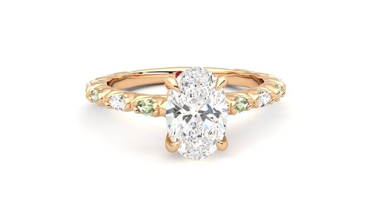 Taylor & Hart Liora Oval Engagement Ring 360 degree image 2