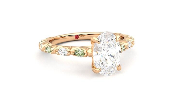 Taylor & Hart Liora Oval Engagement Ring 360 degree image 4