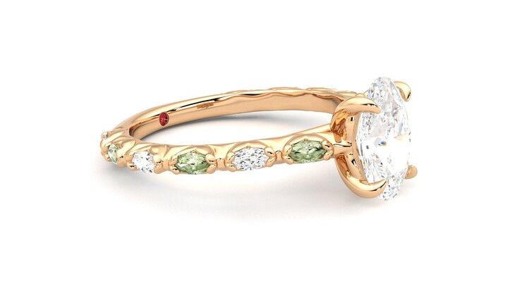 Taylor & Hart Liora Oval Engagement Ring 360 degree image 7