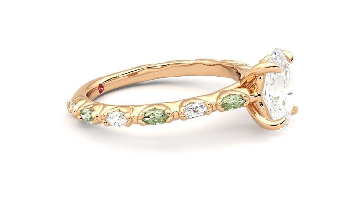 Taylor & Hart Liora Oval Engagement Ring 360 degree image 8
