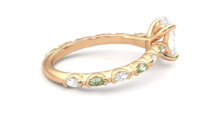 Taylor & Hart Liora Oval Engagement Ring 360 degree image 11