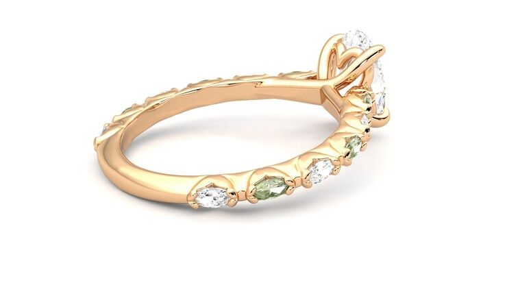 Taylor & Hart Liora Oval Engagement Ring 360 degree image 12