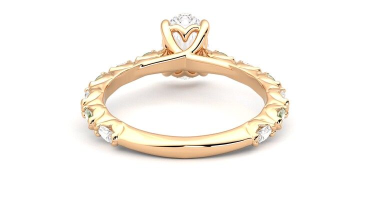 Taylor & Hart Liora Oval Engagement Ring 360 degree image 15