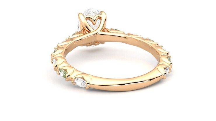 Taylor & Hart Liora Oval Engagement Ring 360 degree image 16