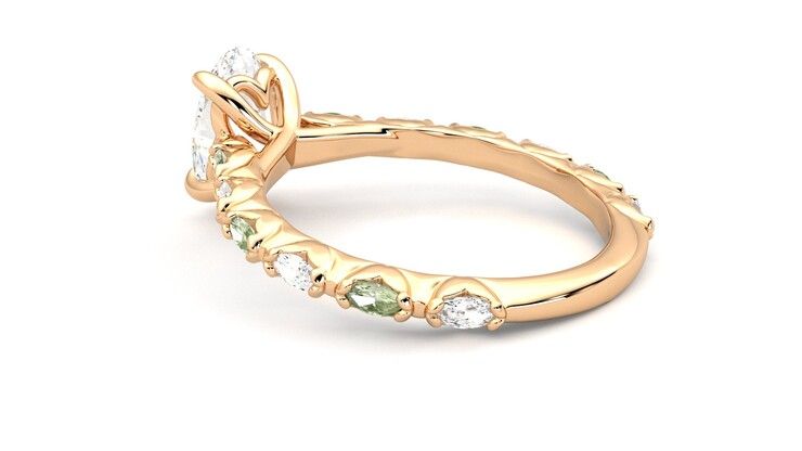 Taylor & Hart Liora Oval Engagement Ring 360 degree image 18