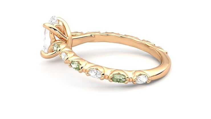 Taylor & Hart Liora Oval Engagement Ring 360 degree image 19