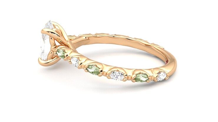 Taylor & Hart Liora Oval Engagement Ring 360 degree image 20