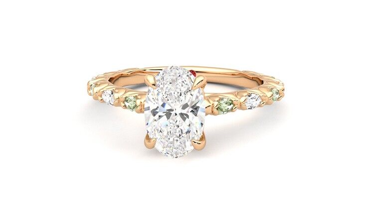 Taylor & Hart Liora Oval Engagement Ring 360 degree image 28