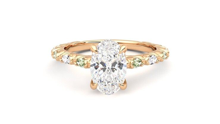 Taylor & Hart Liora Oval Engagement Ring 360 degree image 29
