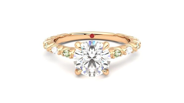 Taylor & Hart Liora Round Engagement Ring 360 degree image 0