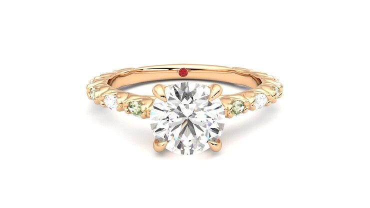 Taylor & Hart Liora Round Engagement Ring 360 degree image 1