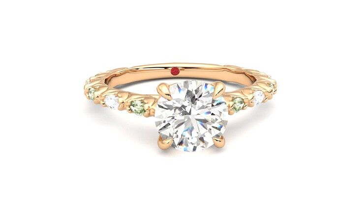 Taylor & Hart Liora Round Engagement Ring 360 degree image 2