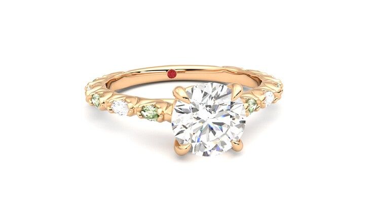 Taylor & Hart Liora Round Engagement Ring 360 degree image 3