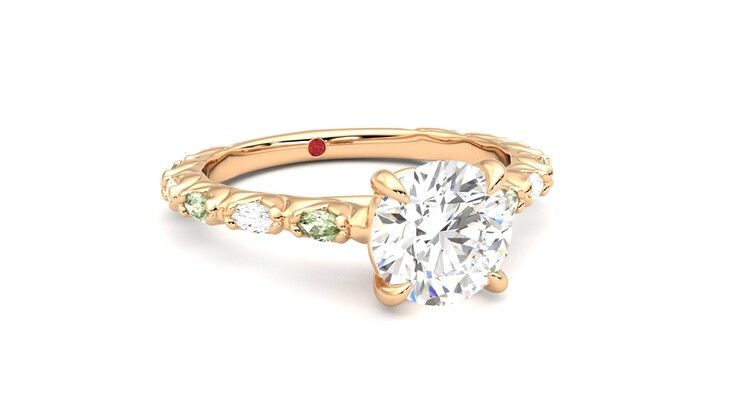Taylor & Hart Liora Round Engagement Ring 360 degree image 4
