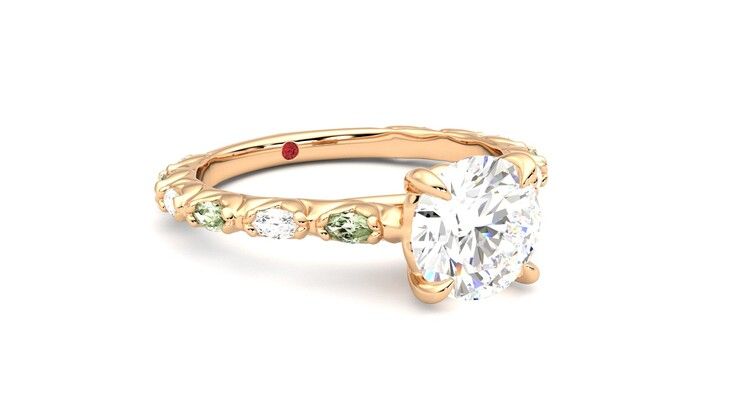 Taylor & Hart Liora Round Engagement Ring 360 degree image 5