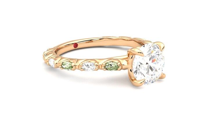 Taylor & Hart Liora Round Engagement Ring 360 degree image 6