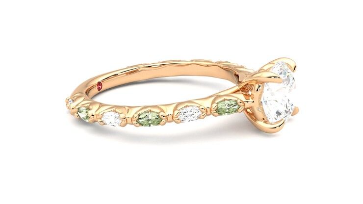 Taylor & Hart Liora Round Engagement Ring 360 degree image 8