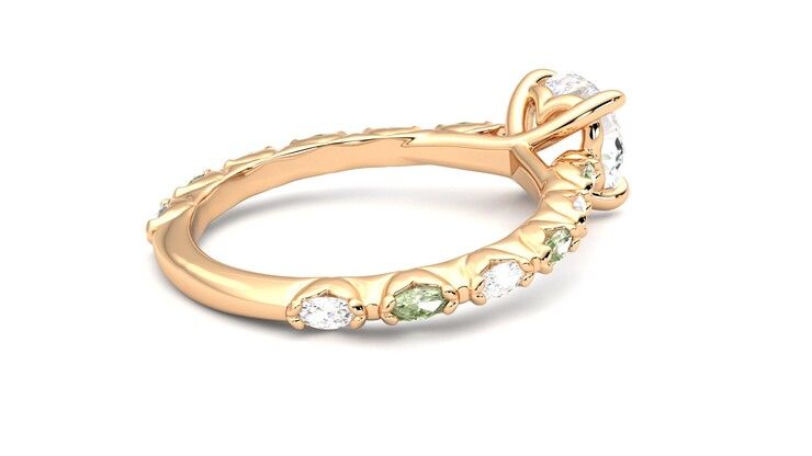 Taylor & Hart Liora Round Engagement Ring 360 degree image 12