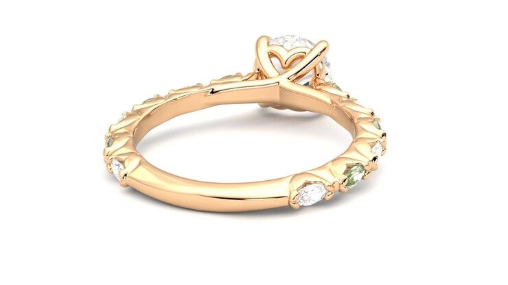 Taylor & Hart Liora Round Engagement Ring 360 degree image 14