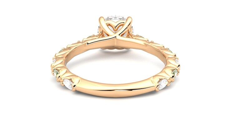 Taylor & Hart Liora Round Engagement Ring 360 degree image 15