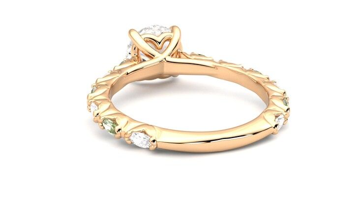 Taylor & Hart Liora Round Engagement Ring 360 degree image 16