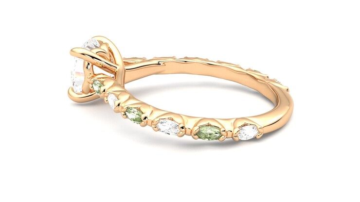 Taylor & Hart Liora Round Engagement Ring 360 degree image 19