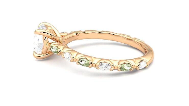 Taylor & Hart Liora Round Engagement Ring 360 degree image 20