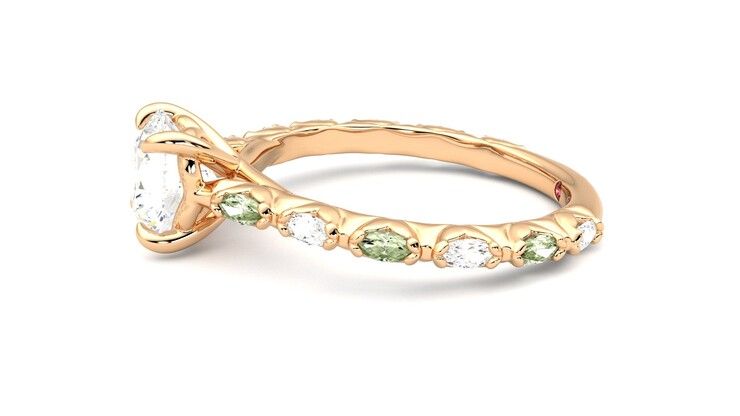 Taylor & Hart Liora Round Engagement Ring 360 degree image 21