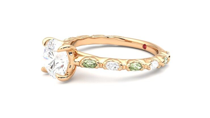 Taylor & Hart Liora Round Engagement Ring 360 degree image 23