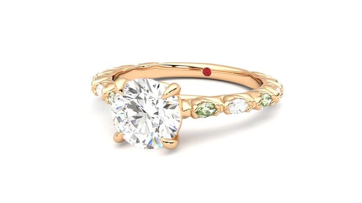 Taylor & Hart Liora Round Engagement Ring 360 degree image 26