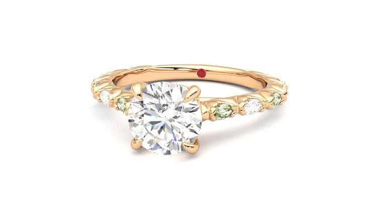 Taylor & Hart Liora Round Engagement Ring 360 degree image 27