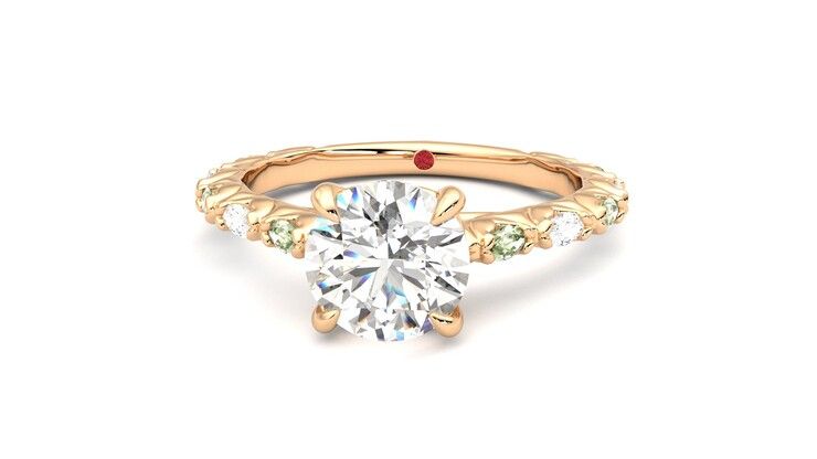 Taylor & Hart Liora Round Engagement Ring 360 degree image 28