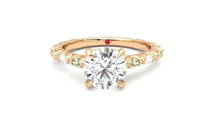 Taylor & Hart Liora Round Engagement Ring 360 degree image 29