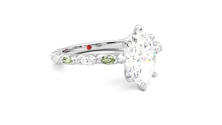 Taylor & Hart Liora Marquise Engagement Ring 360 degree image 5