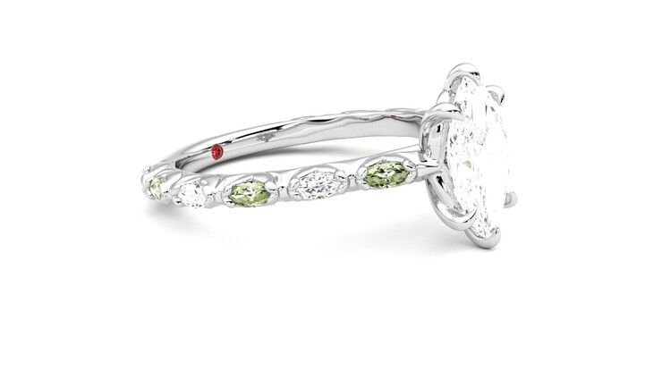 Taylor & Hart Liora Marquise Engagement Ring 360 degree image 7