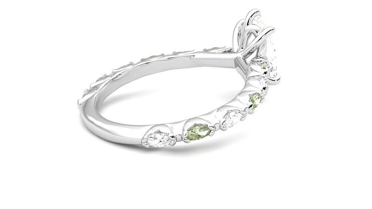 Taylor & Hart Liora Marquise Engagement Ring 360 degree image 12