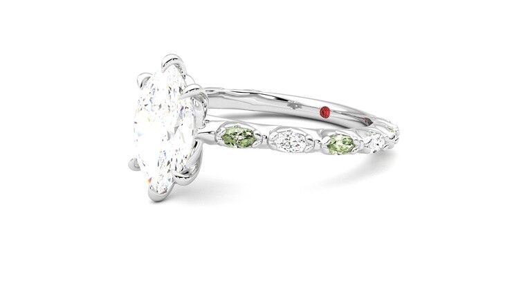 Taylor & Hart Liora Marquise Engagement Ring 360 degree image 24