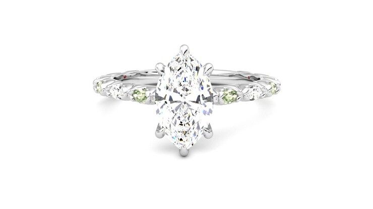 Taylor & Hart Liora Marquise Engagement Ring 360 degree image 29
